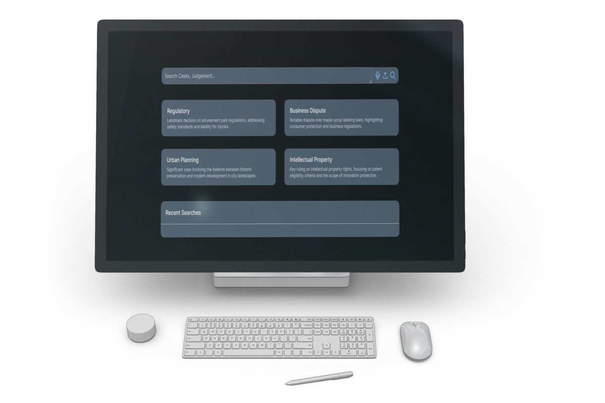 A computer monitor displaying a user interface, accompanied by a keyboard and mouse.